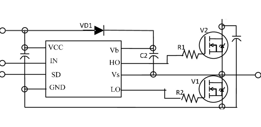 IR2104 Standard Circuit Diagram