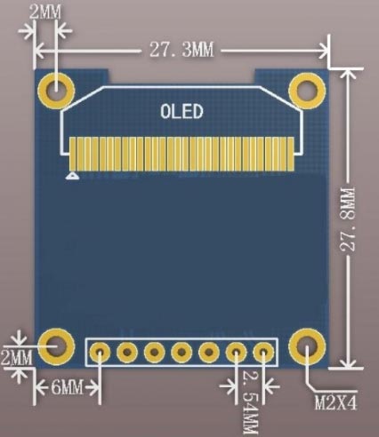 SSD1306 OLED Display Baseboard Design